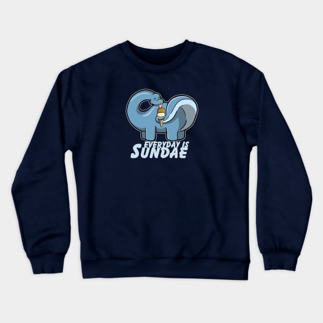 Everyday Is Sundae for Long neck Dinosaur brachiosaurus reaching out for Sundae Crewneck Sweatshirt by DinoMart